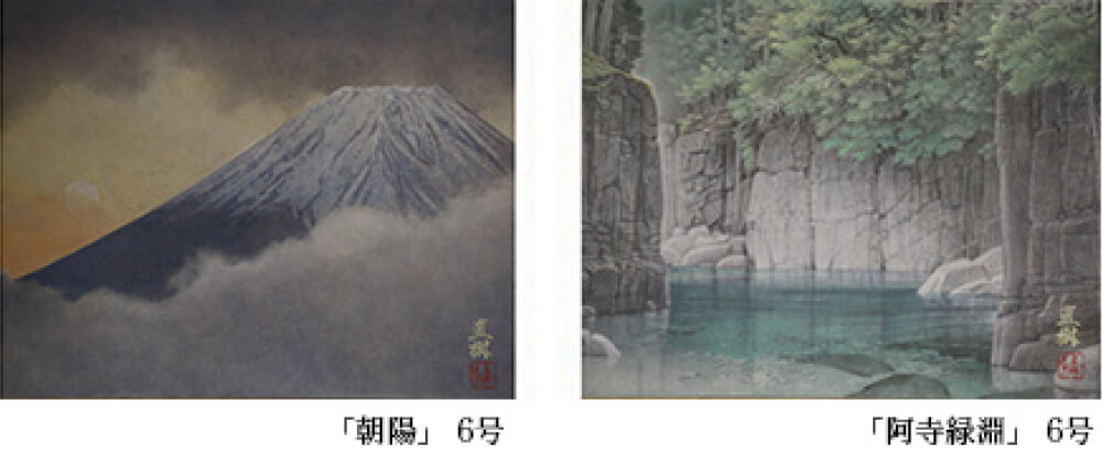 2015年1月10日から開催の「季もよう　角島 直樹　日本画展」のDM画像